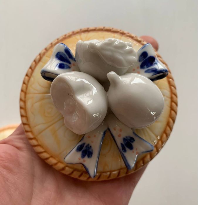 Горшок для хранения сыпучих, банка ёмкость для специй "под гжель"