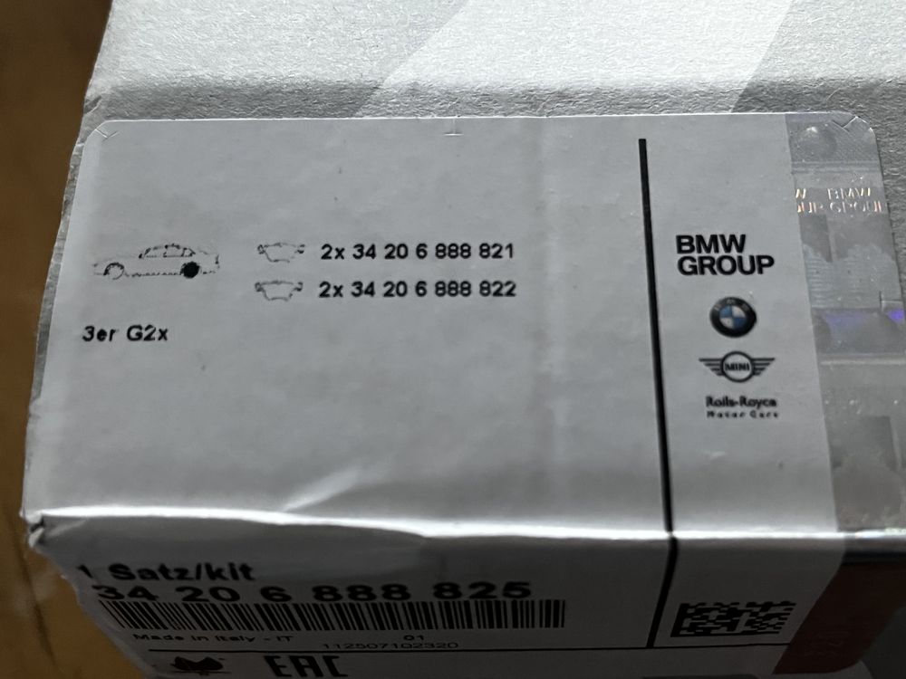 Klocki tył OEM BMW g20/21 nowe