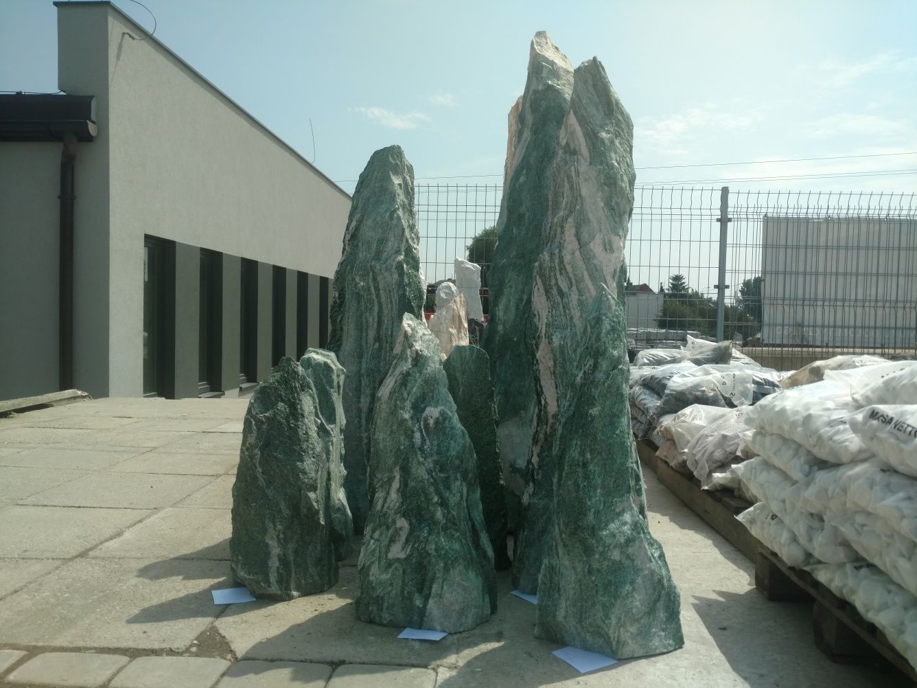Kamień zielony serpentynit do gabionu gabionowy łupek granitowy grys