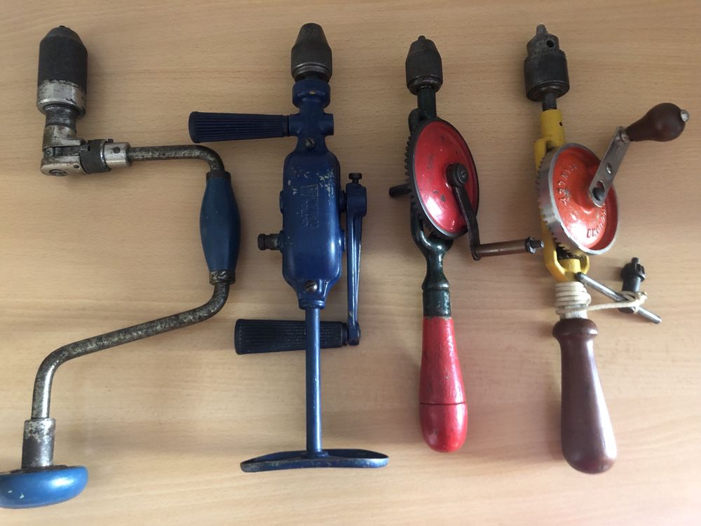 Lote de 4 máquinas de furar antigas
