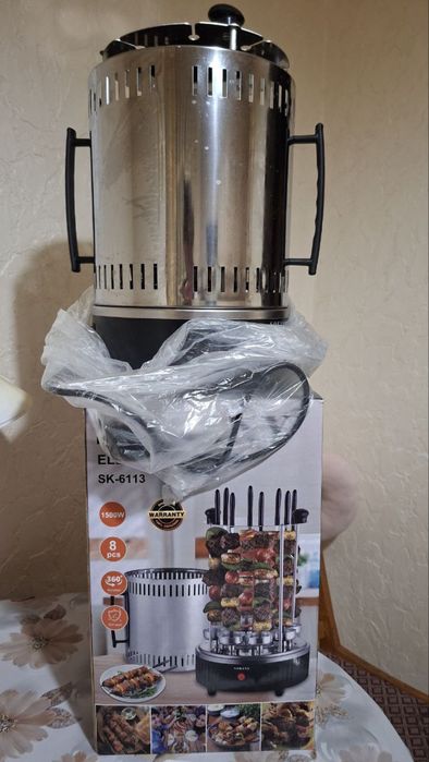 Електрошашличниця , електрошашлычница 8 шампурів 1500в