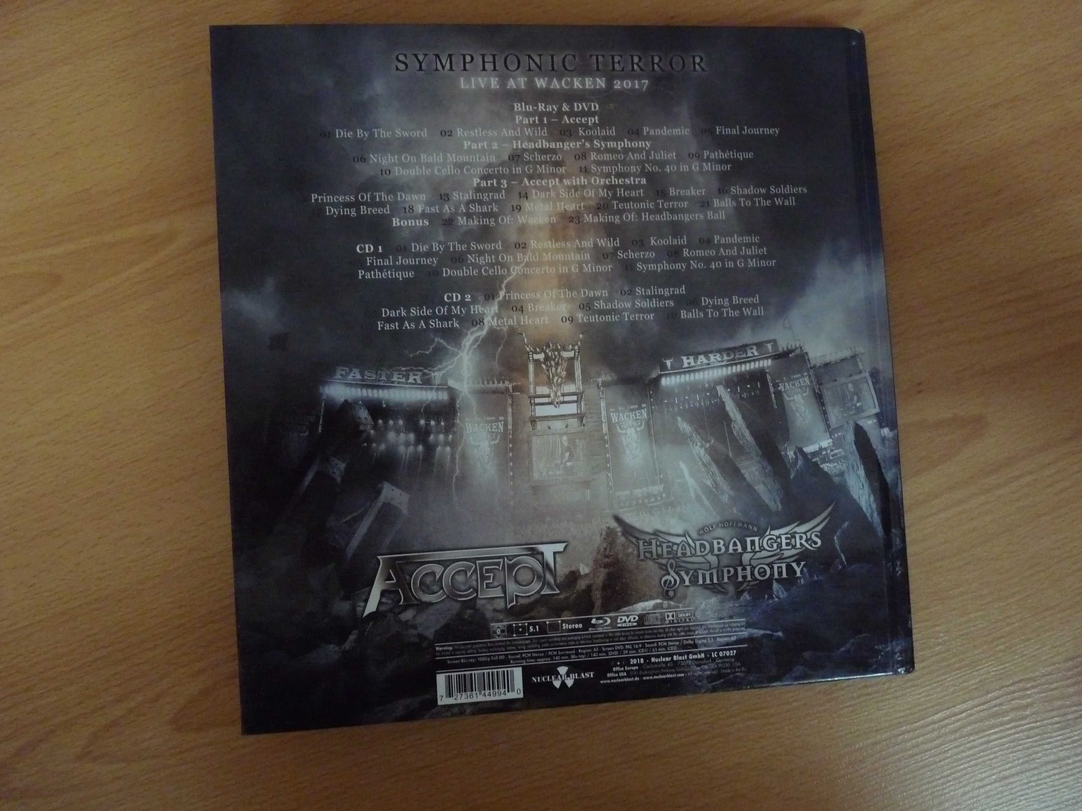 Accept - Symphonic Terror BLU RAY  2 CD  DVD  STAN SUPER  UNIKAT ALBUM