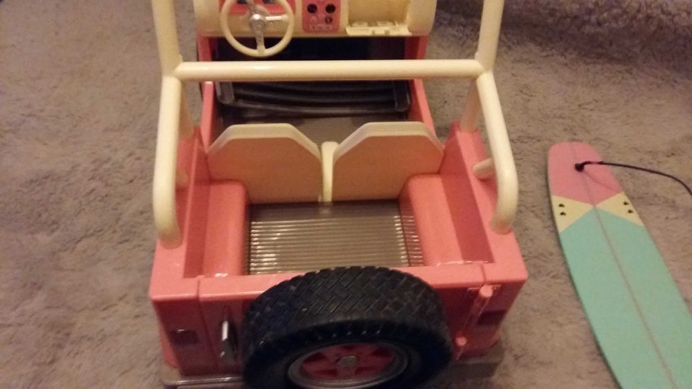 samochód dla lalki z deską surfingową Jeep OG Off Roader  #