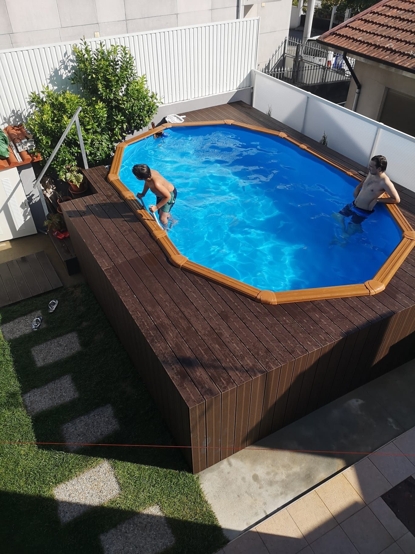 Montagem Piscinas madeira e Aço