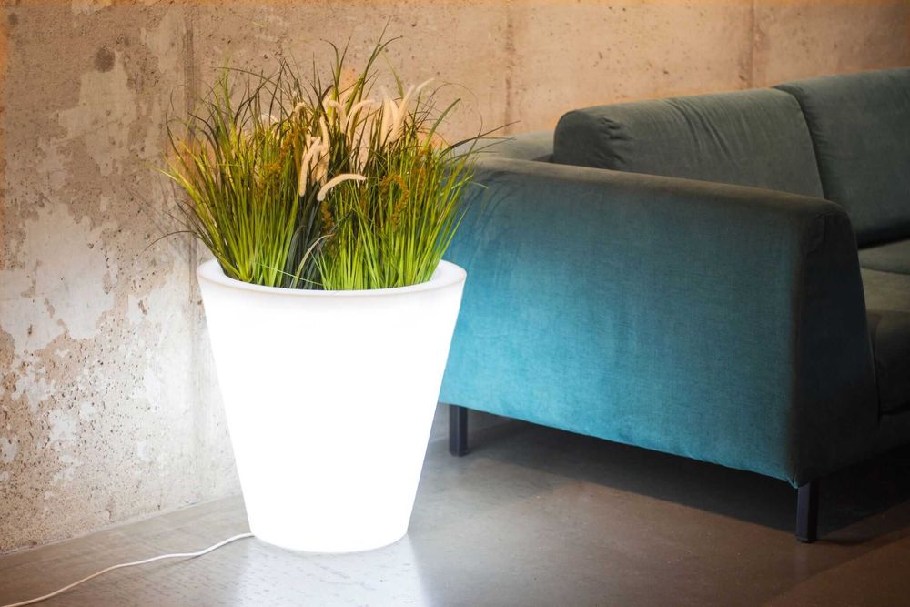 Mobiliario em plastico com iluminação