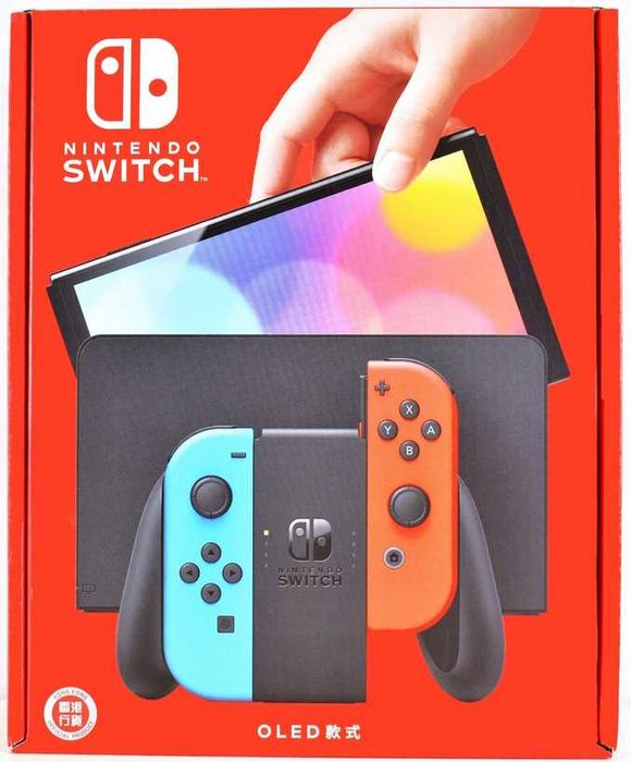 Konsola Nintendo Switch OLED Neon Red Blue / Nowa + gra