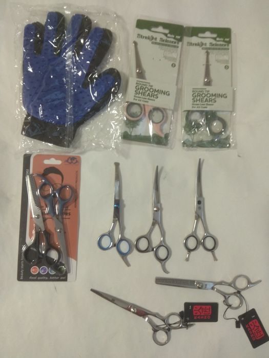 Для груминга стрижки животных ножницы изогнутые и прямые