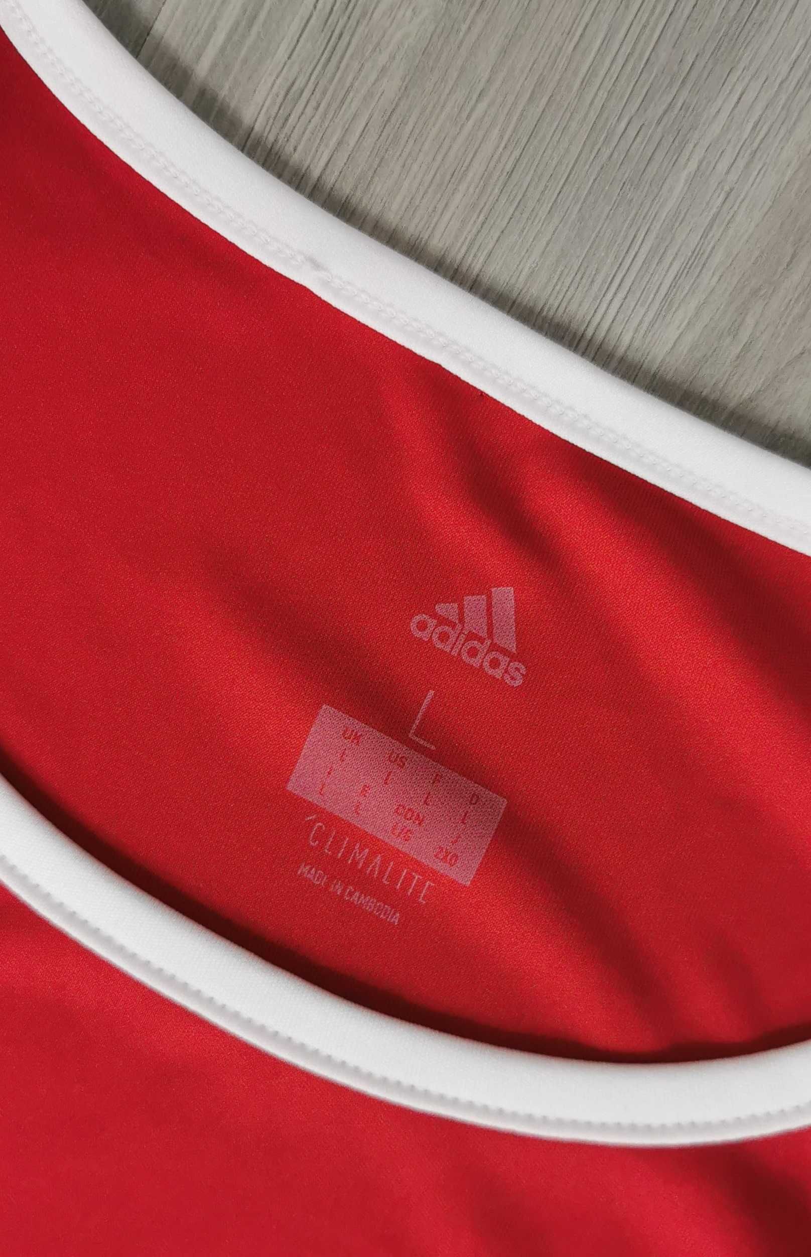 T-shirt sportowy Adidas Manchester United red size rozmiar L/XL