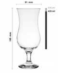 Kieliszki szklanki do koktajli drinków PIWA 420ml 6 szt