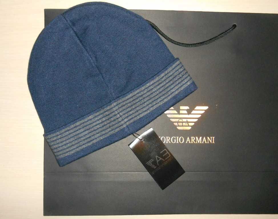 EMPORIO ARMANI Męska firmova ciepła czapka zimowa, Włochy
