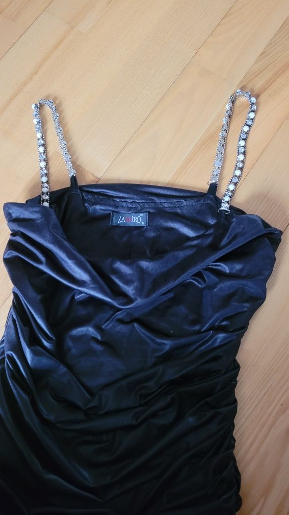 Elegancka czarna sukienka Zaffiro Rozmiar S 36