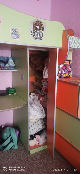 Дитячі меблі, двоповерхове ліжко 3 в 1