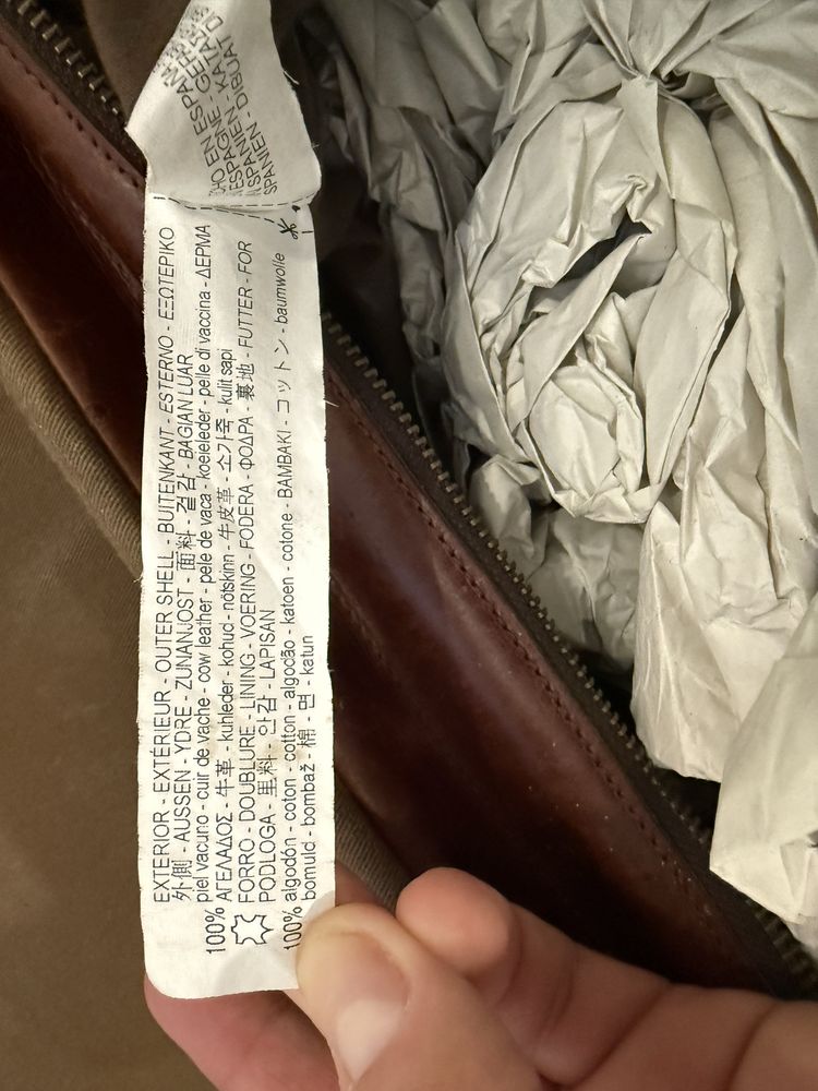Pasta em pele (exterior 100% couro legítimo) marac Zara