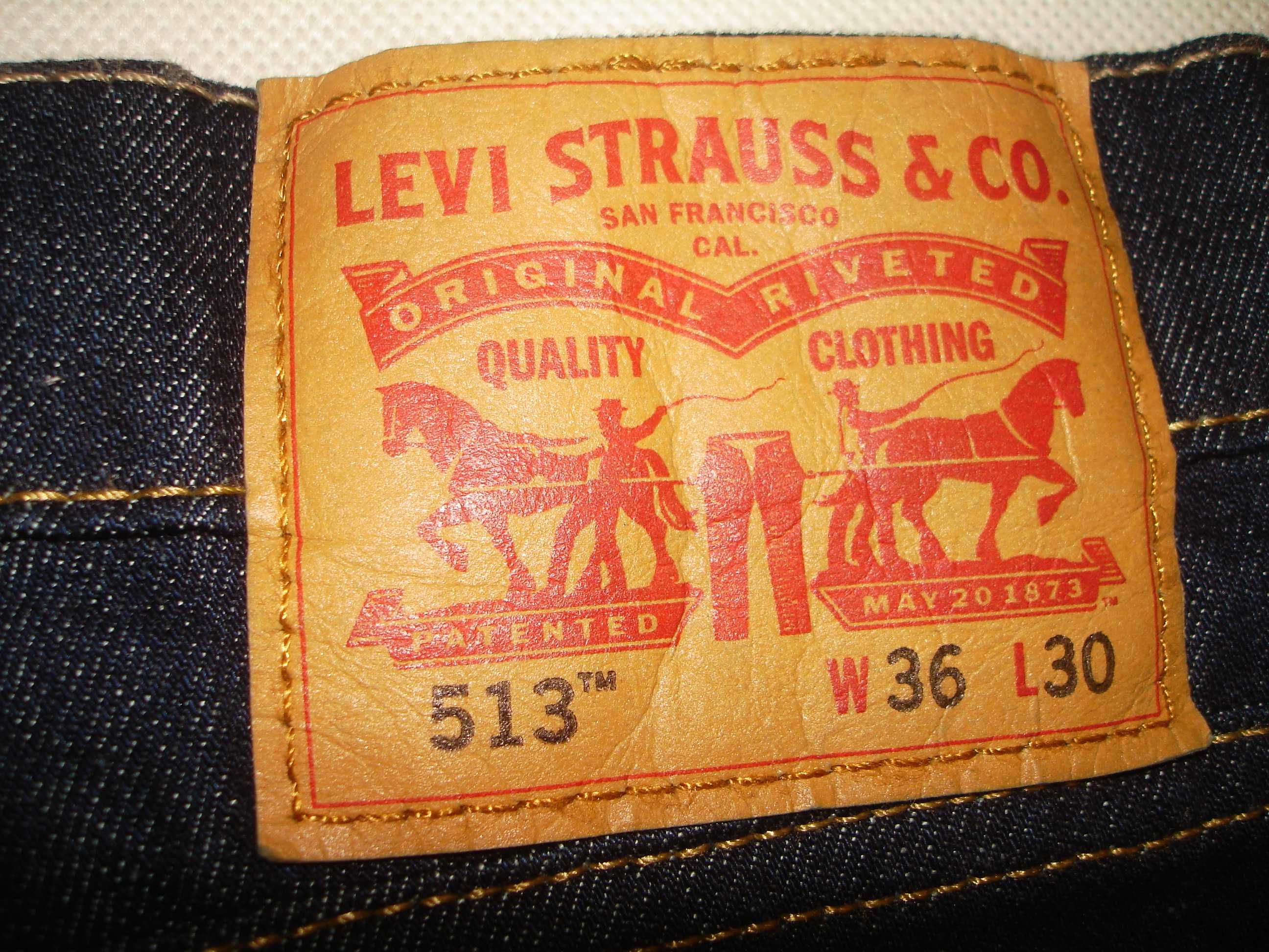 LEVIS 513 W36 L33 NOWE oryginalne spodnie Jeans