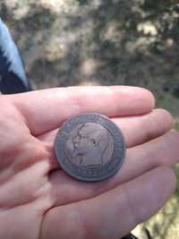 Монета 10 сантимов Наполеона 3 эксклюзив 1954 год