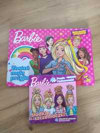 Dwie książki o Barbie, puzzle