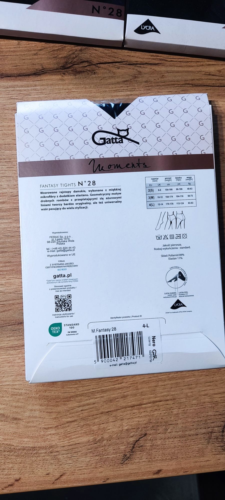 Rajstopy Gatta Moments Fantasy Tights 40 DEN 4/L X3 Nowe