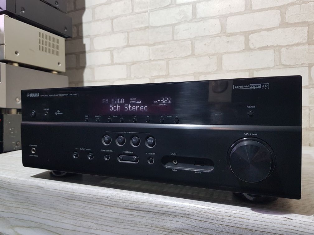 Пульт!5.1AV-Ресивер Yamaha RX-V477 5x115Вт+1 AirPlay USB HDMI 3D