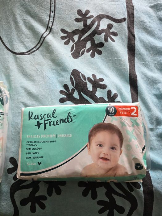 Rascal+friends pieluszki pieluchy  40sztuk rozmiar 2 od 4-8kg tanio!