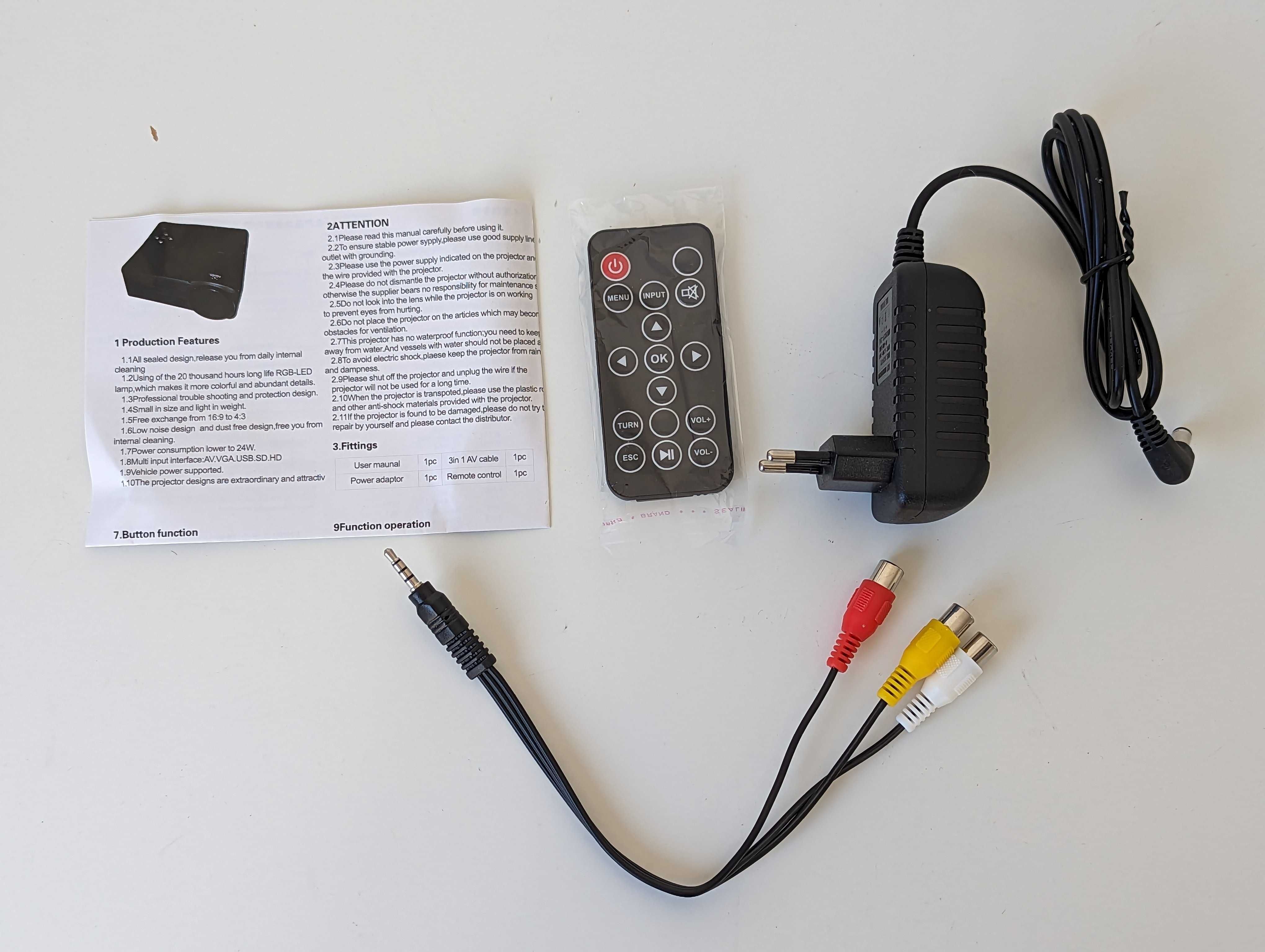 Projetor LED Mini Transportável | HDMI | H80 (Branco)