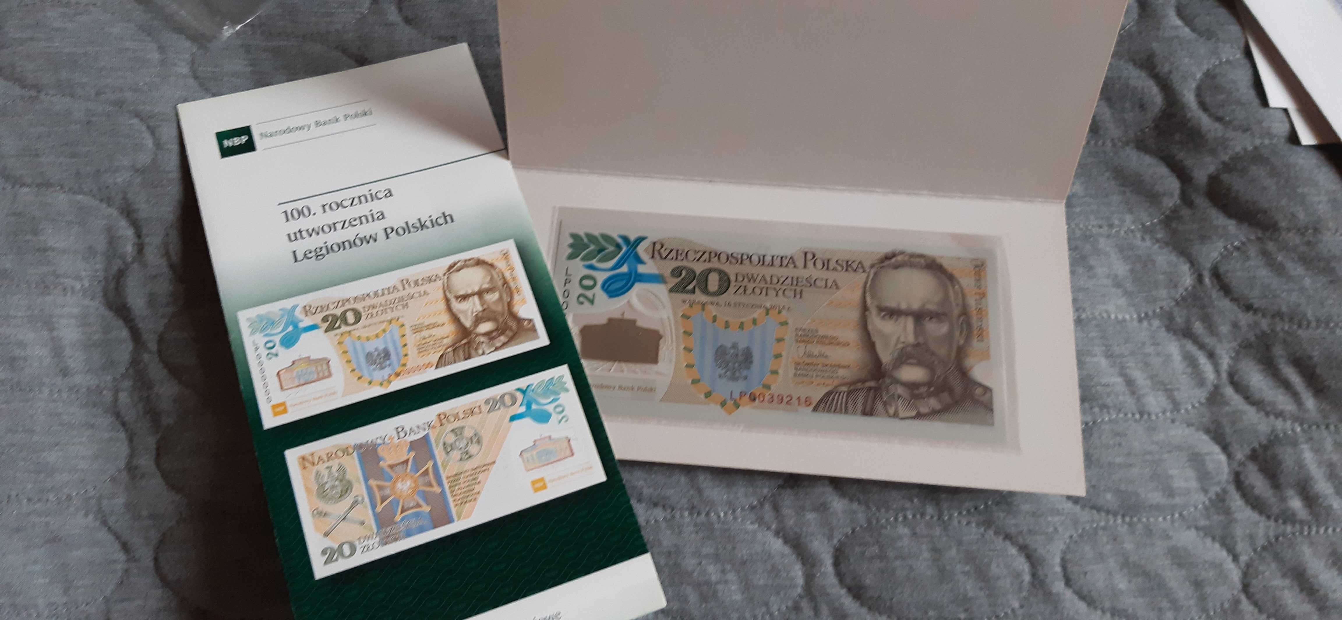 Zestaw banknotów Legiony Polskie + Paderewski 19 zł PWPW