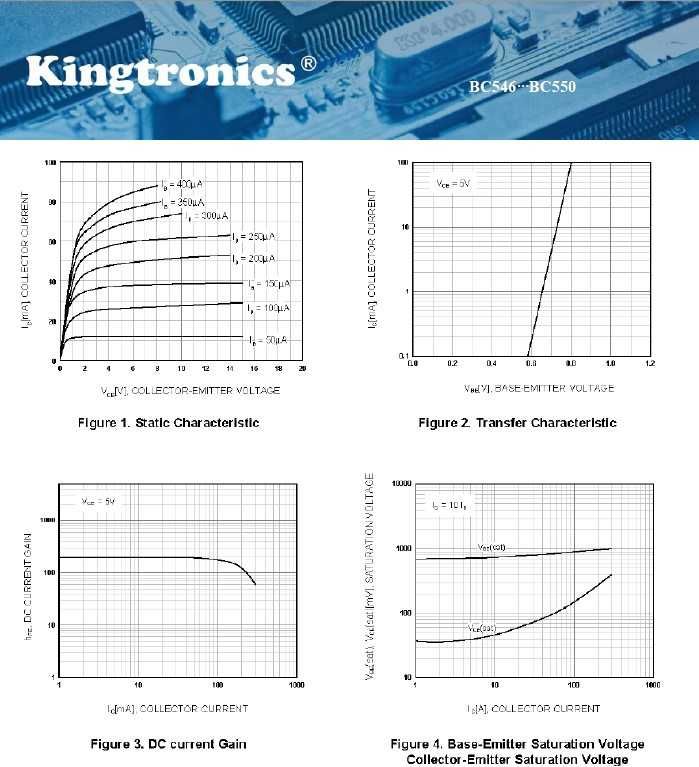 Транзистор BC546C (корпус TO92) - Kingtronics