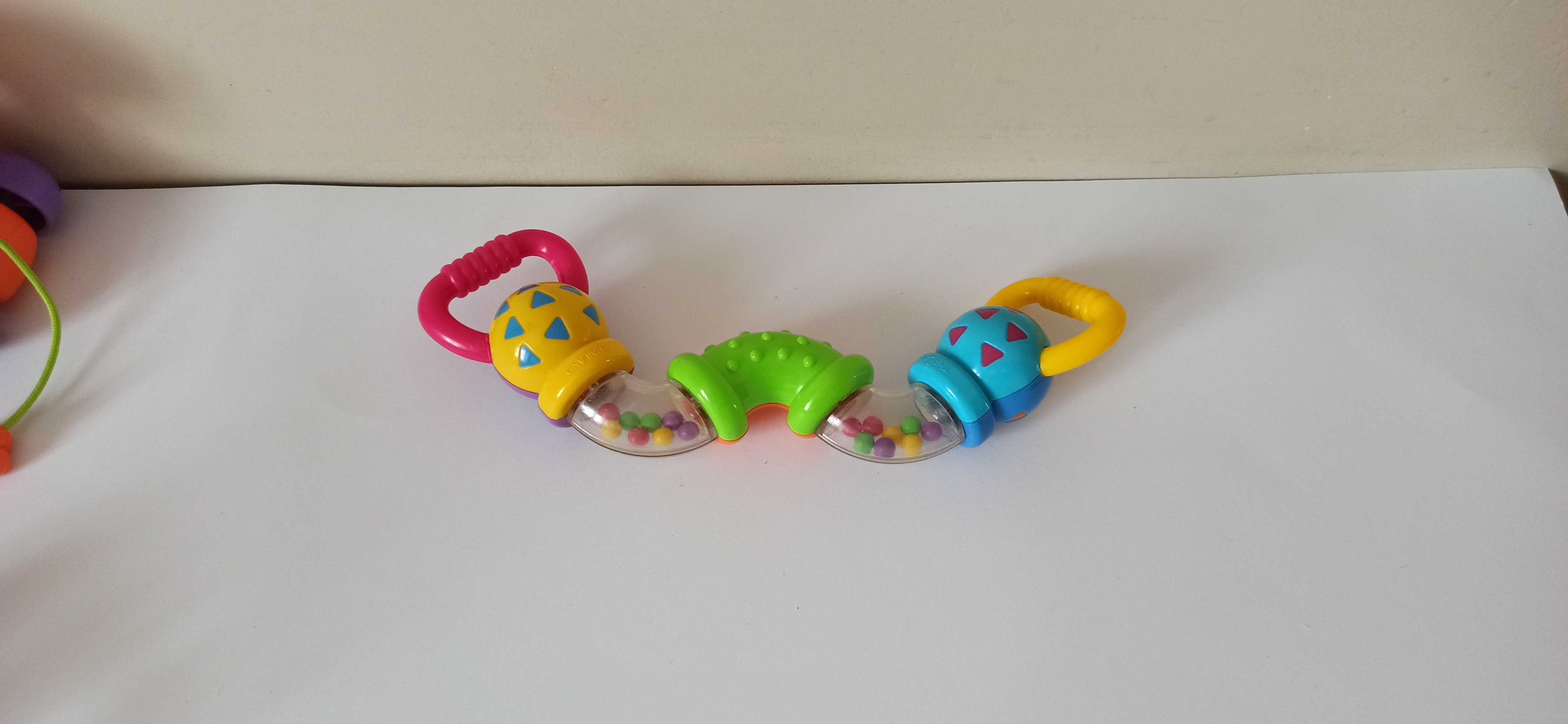 2 zabawki dla niemowląt interaktywne grzechotki z gryzakami