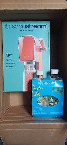 NOWY zestaw saturator SodaStream ART  + 2x BUTELKA FUSE PLANTS 1L