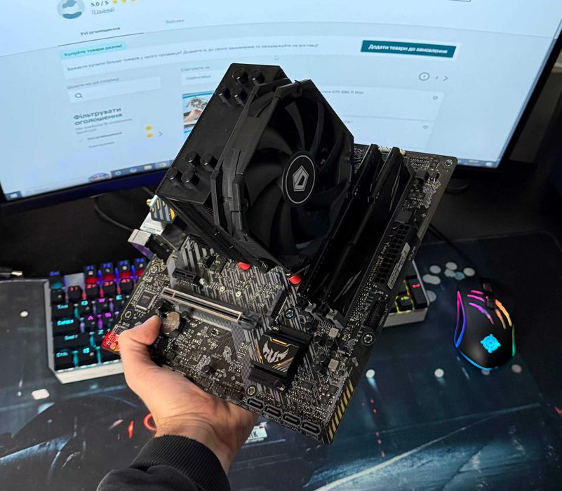 Комплект Ryzen 7 5700X + 16GB RAM + ASUS TUF A520M + ID-Cooling SE-224