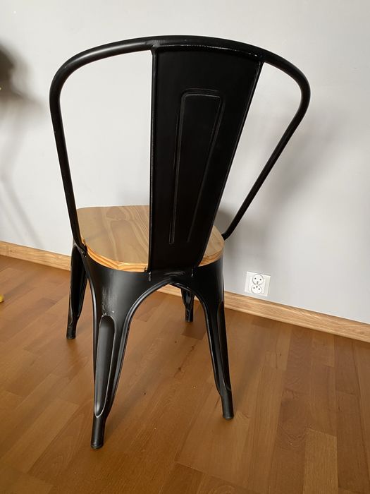 Krzesło do stołu metalowe/stalowe drewniane industrialne beton