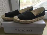 Espadryle czarne rozmiar 39 T.Sokolski