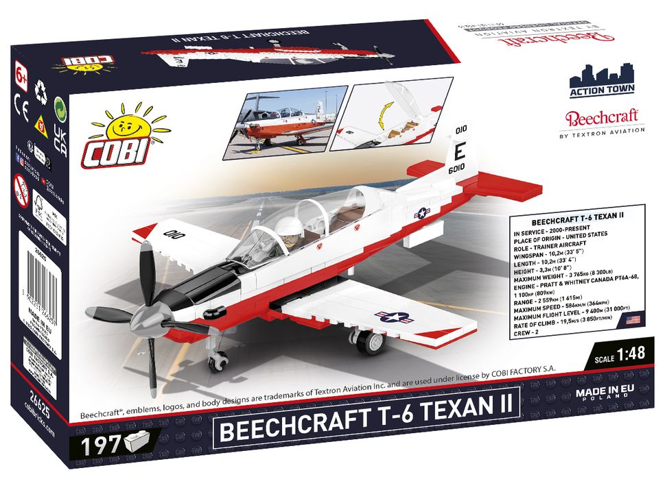 Klocki Cobi 26625 Samolot T-6 Texan Ii Beechcraft 197 El.