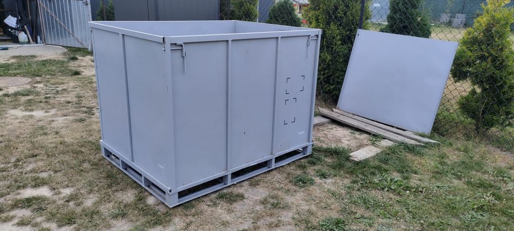 Skrzynia metalowa , skrzynia paletowa, girttbox, skrzynia na zboże.