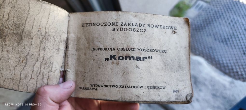 Instrukcja obsługi motoroweru Komar 65'