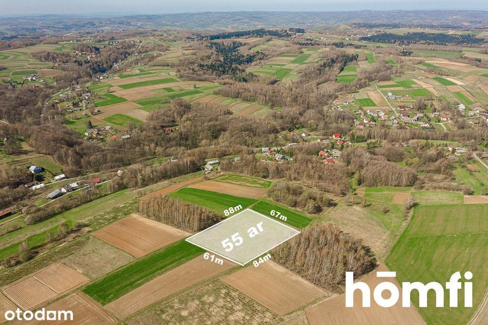 Duża działka w zielonej widokowej okolicy