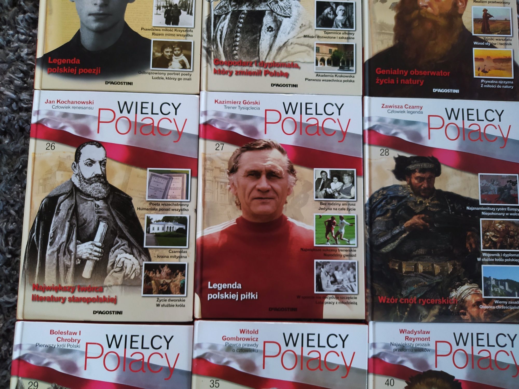 20 książek tomów z serii Wielcy Polacy