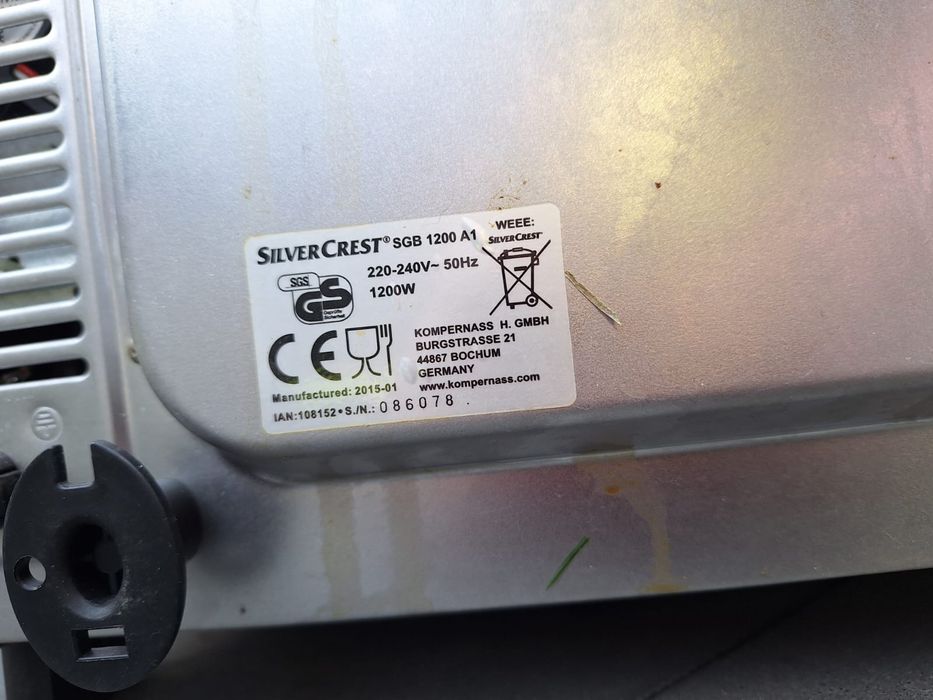 Piekarnik elektryczny "prodiż" SilverCrest SGB 1200 A1