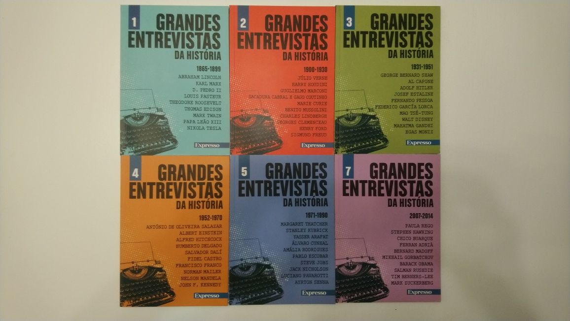 Livros Grandes Entrevistas da História 10€ todos