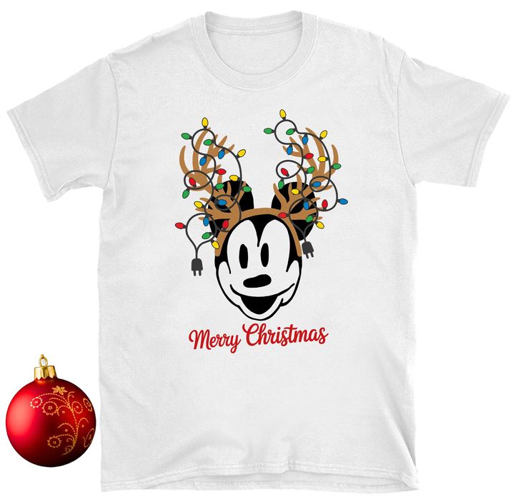 koszulka świąteczna Myszka Miki, prezent Mikołaj koszulka Myszka Miki