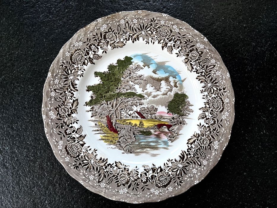 Talerz dekor obiadowy Porcelana angielska Country Grindley 25,5 cm