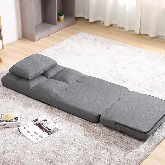 FLOGUOOR Ergonomiczne krzesło podłogowe z regulowanym oparciem