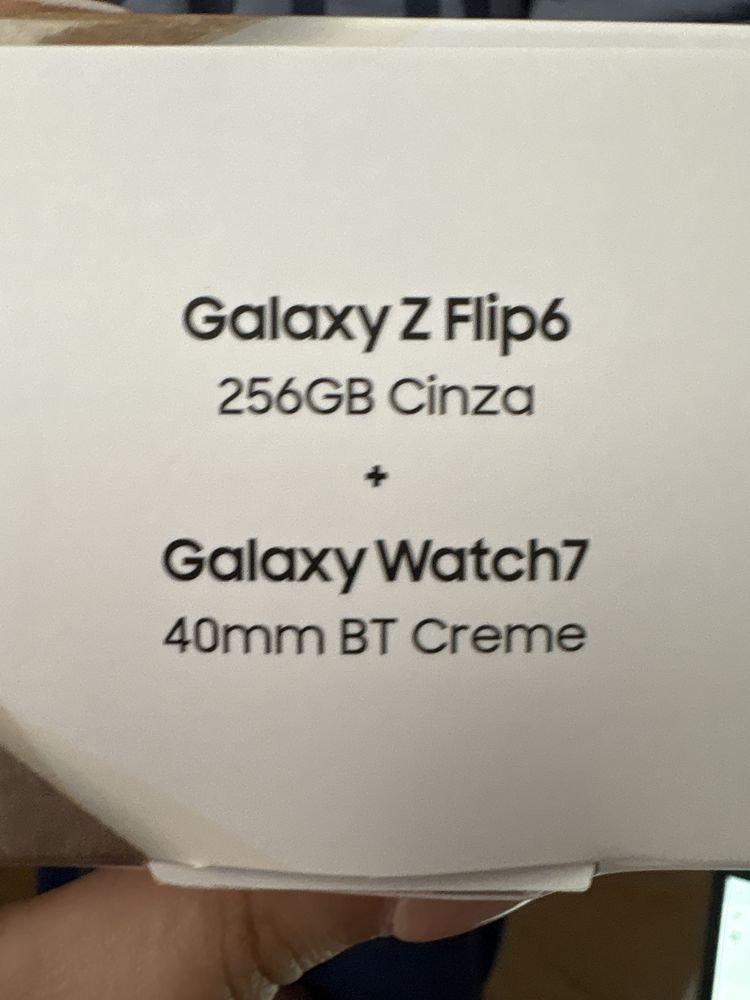 Samsung galaxy Z flip6 mais whatch7