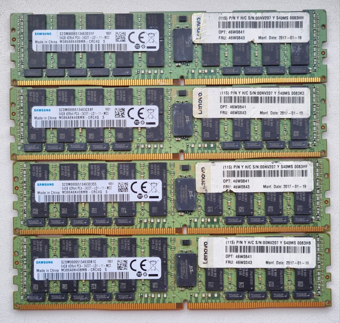 Серверная память DDR4 64Gb 4DRx4 PC4-2400T ECC REG