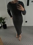 Sukienka sweterkowa dzianinowa bella ragazza s m 36 38 szara