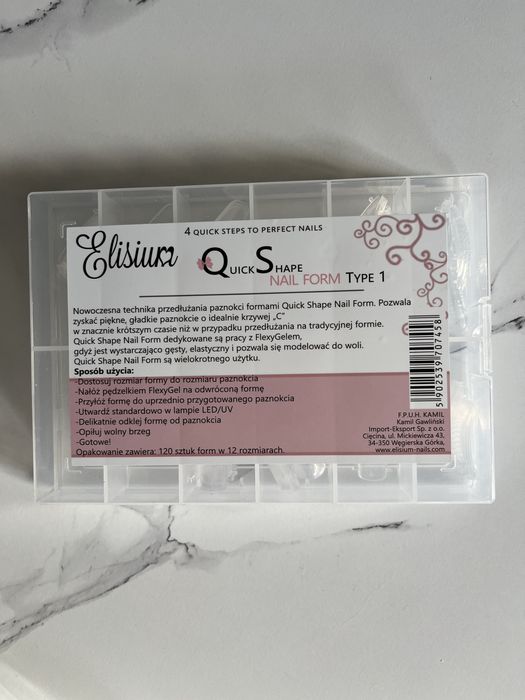 Elisium formy do akrylożelu Quick Shape kwadrat