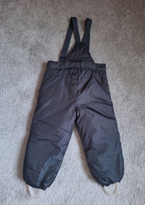 Nowe grafitowe spodnie ocieplane na szelkach Coccodrillo rozmiar 92