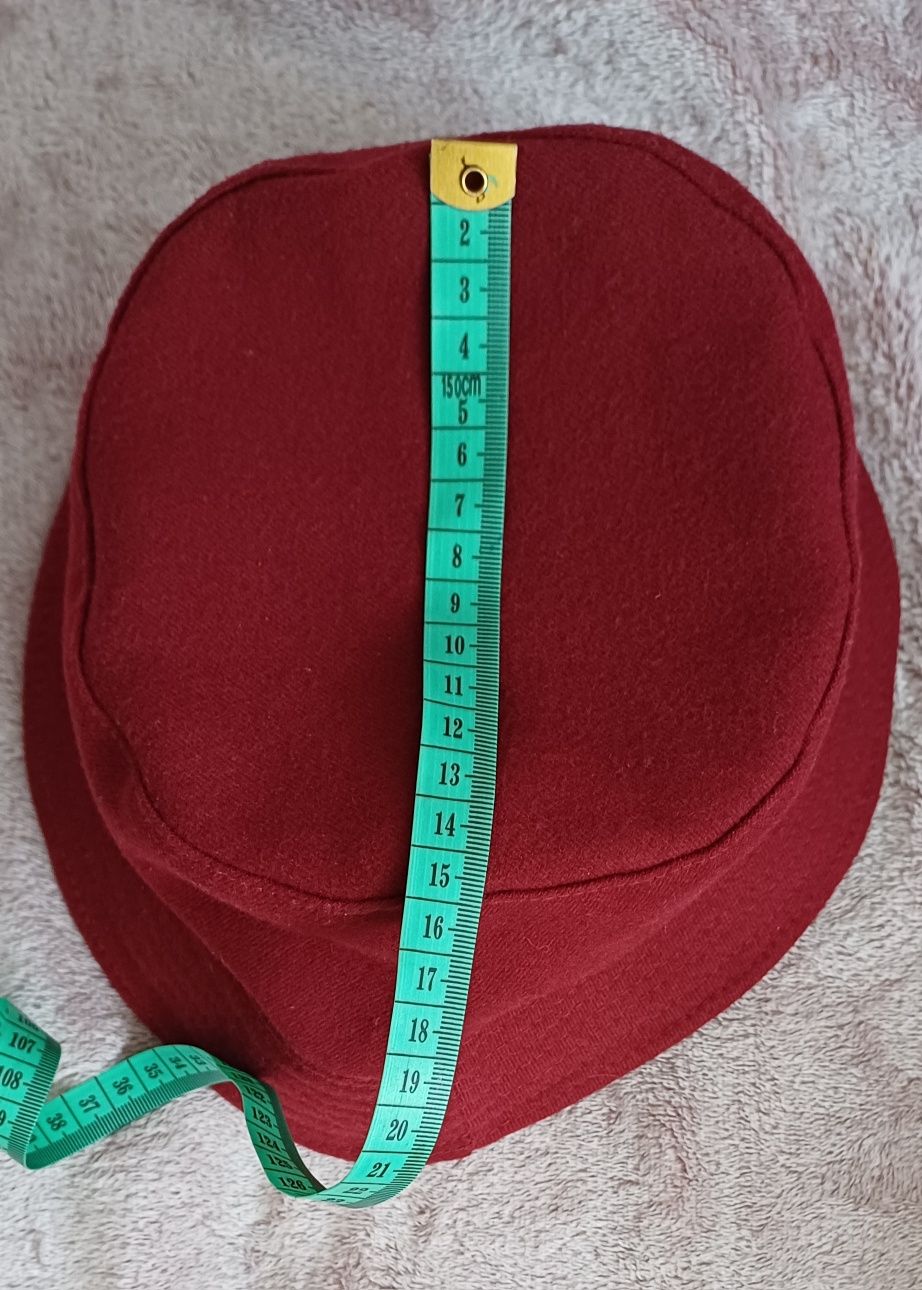 Kapelusz z kokardką bordowy M Reserved bucket hat
