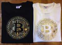 Koszulka tshirt bitcoin uniseks biała l xl