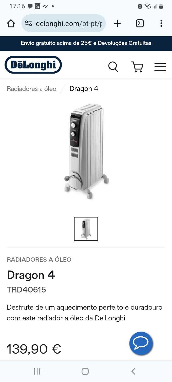 Aquecedor Delonghi