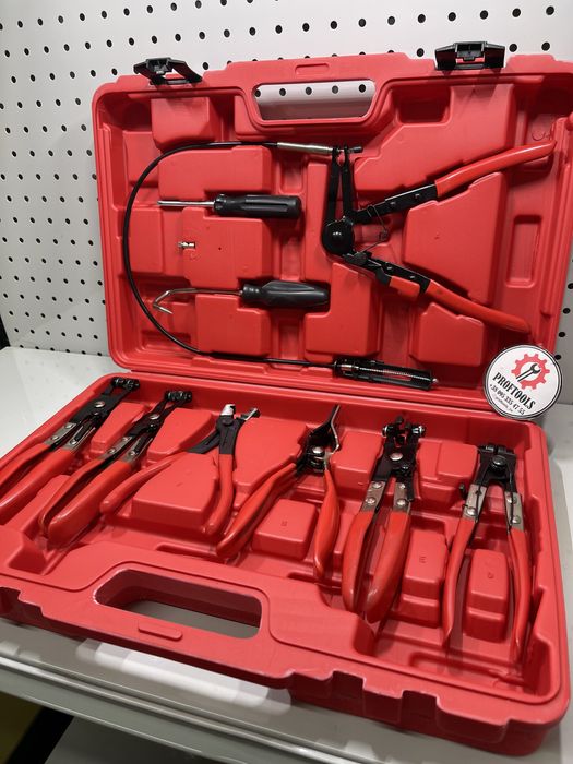 Набор клещей для снятия хомутов, 9 предметов